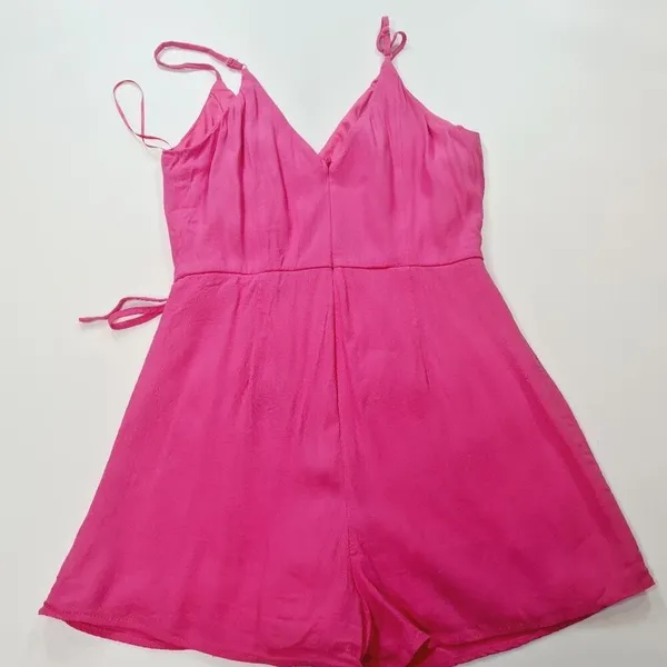 Superdown Karen Wrap Romper in Pink Medium - Image 12