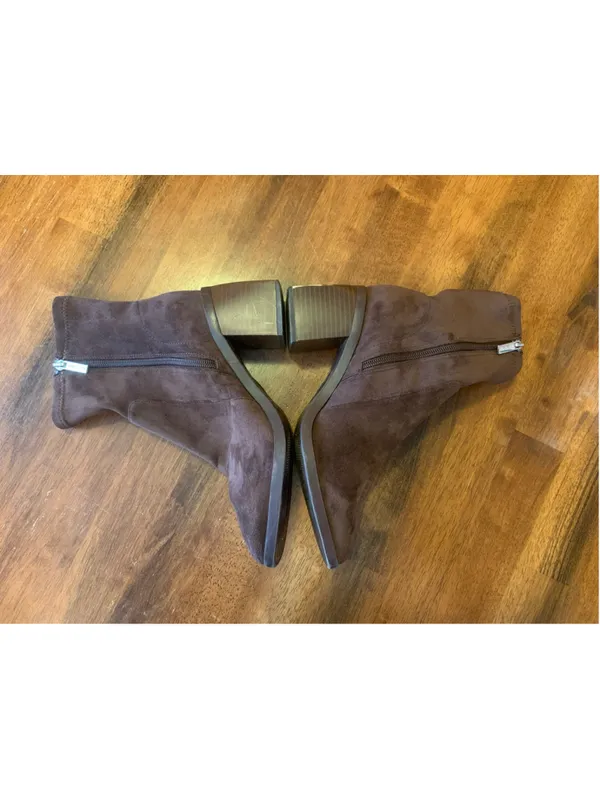 Women's Anne Klein Brown suede Ankle Boots Size 8 - Image 3