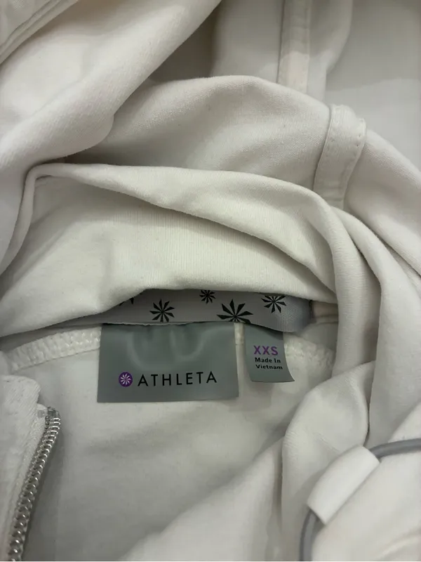 Athleta Jacket Women’s XXS White Full Zip Up Athletic - Image 2