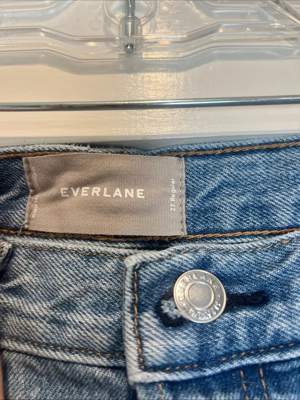 Everlane O-S Boyfriend Straight Light Blue Denim Jeans size 27. - Image 5
