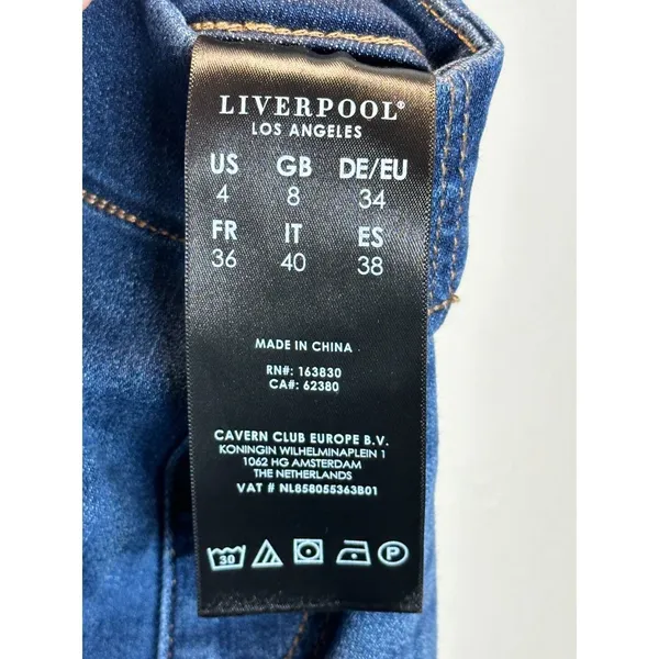 Liverpool Chloe Pull-On Jeans Womens 4 Blue Crop Cantrell Stretch Denim - Image 12