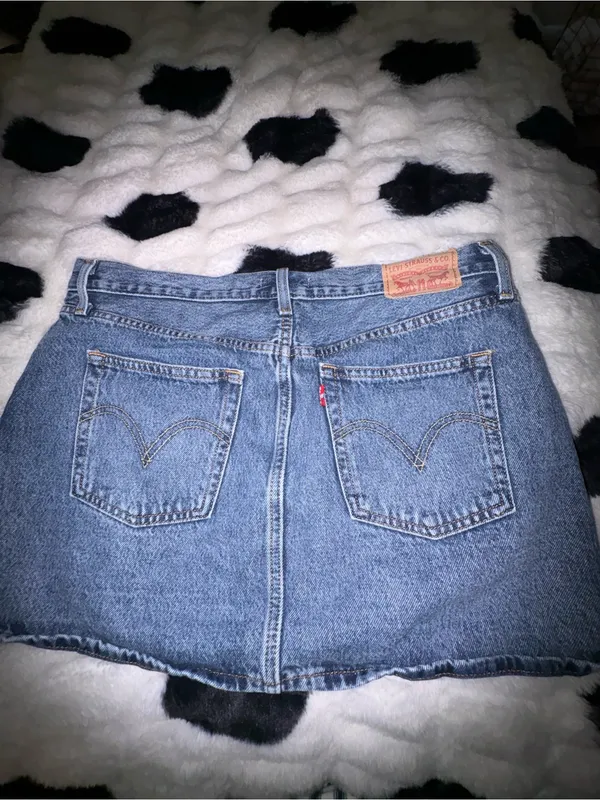 Levi's Light Blue Denim Mini Skirt - Image 2