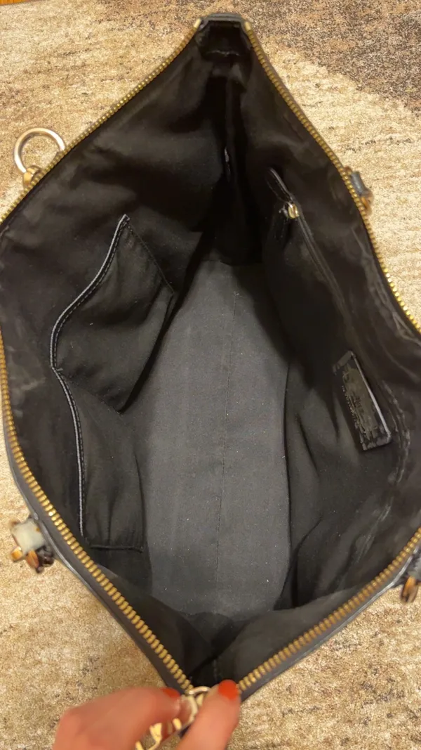 Coach Black Tote Bag with Gold Details - Image 6
