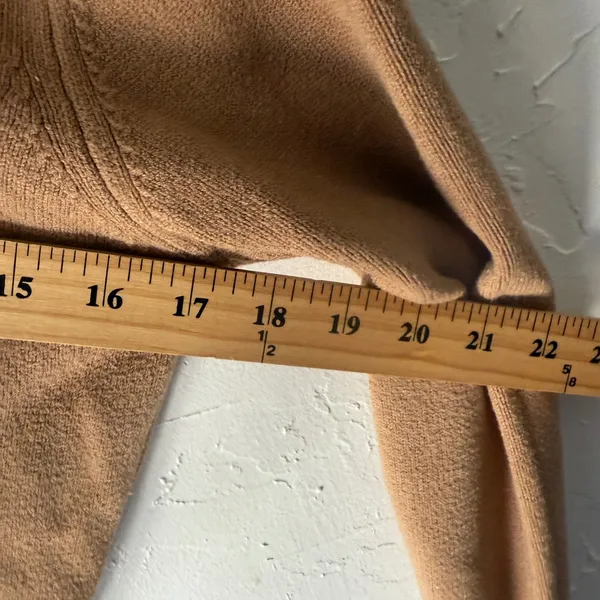 Anna Dani‎ Womens Tan Ribbed Crew Neck Long Sleeve Cropped Sweater M Preppy - Image 5