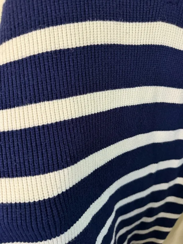 Anthropologie Callahan Cara Striped Dress Navy Blue Womens Size‎ XL - Image 10