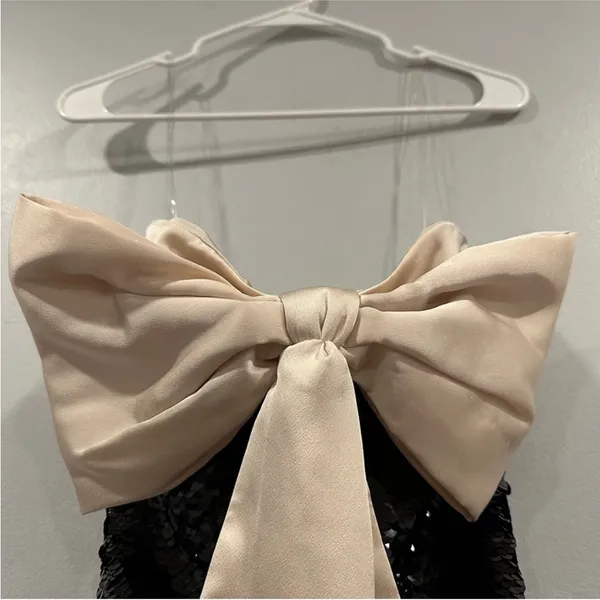 HOUSE OF CB Holly Sequins Strapless Bow Dress XS - Image 7