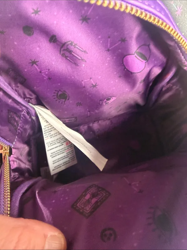 Hocus Picus Disney Parks Loungefly Black & Purple Mini Backpack - Image 7