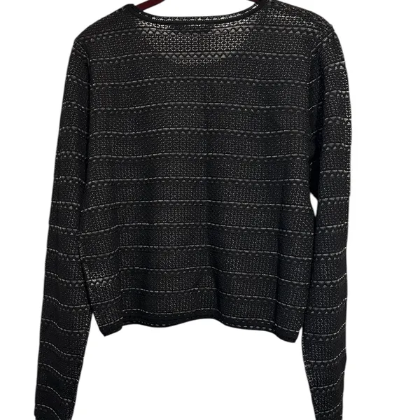 NWT Large Thakoon Black Lace Jacquard Women's Top - Image 2