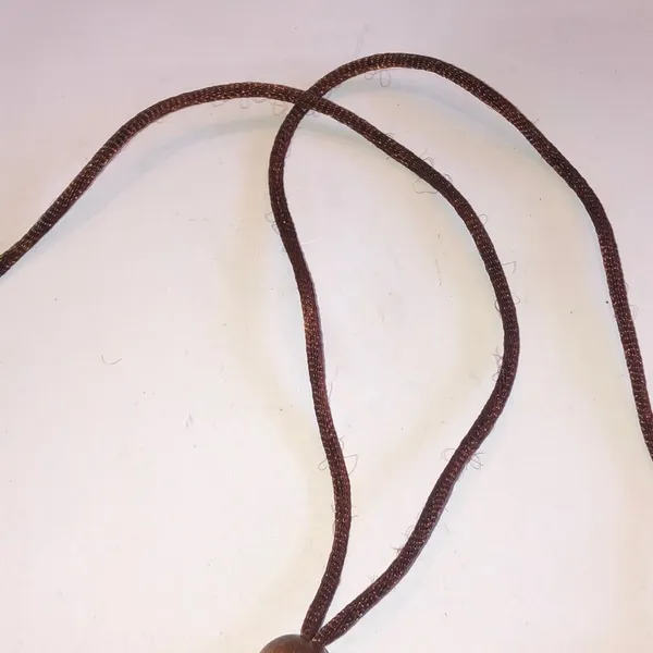 Vintage Brown Wooden Leaf & Beads Boho Fall Necklace - Image 2