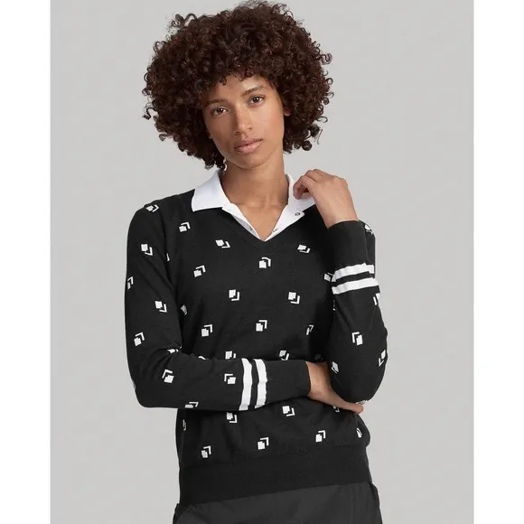 Polo by Ralph‎ Lauren Black and White Women's Sweater Pima cotton small - Image 4