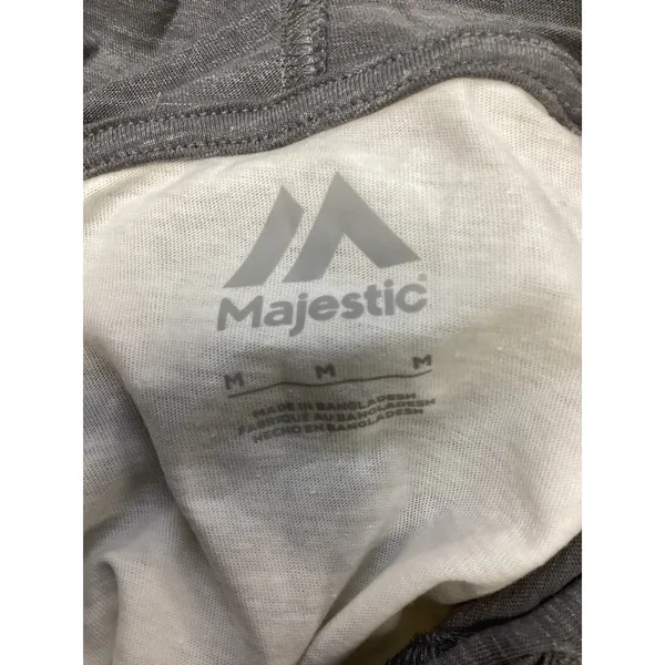 Majestic Atlanta Braves Hoodie Womens Medium Gray White Raglan‎ MLB Shirt… - Image 8