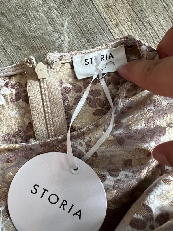 NWT Storia small metallic floral dress - Image 13