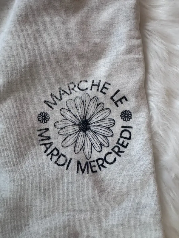 Mardi Mercredi Marche (One Size) Le Flower Logo Graphic Cotton Sweatpants - Image 4