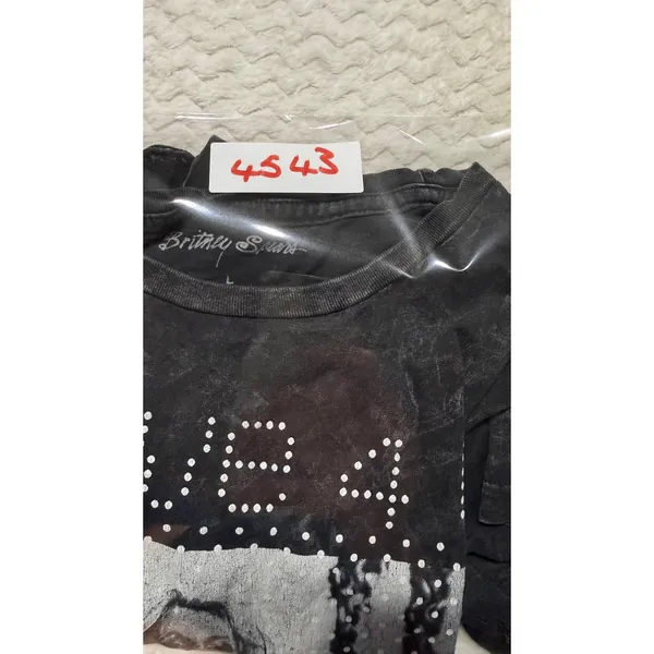 Britney Spears Slave 4 U Graphic T-Shirt Black Mineral Wash Large RN102050 - Image 5