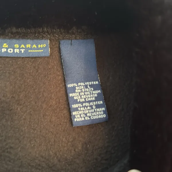 Nick & Sarah Sport fleece jacket with faux fur collar size L - Image 4
