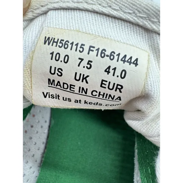 KEDS Sneakers Womens Sz US 8 EU39 White Leather Lace Up Tennis Shoes WH56115 EUC - Image 6