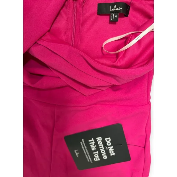 Lulus Pink Fuchsia Wide Leg Jumpsuit Womens Size Medium - Image 5