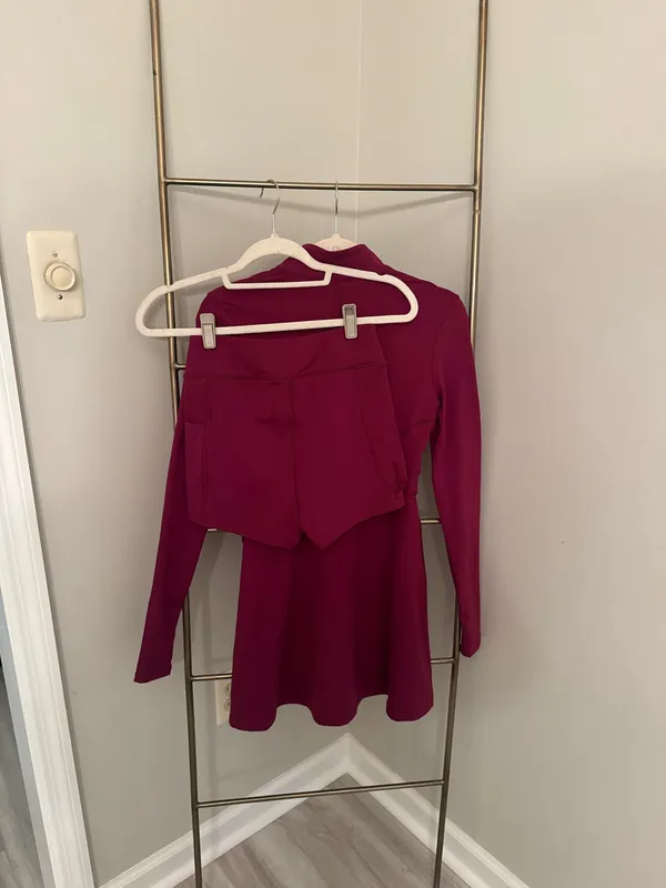 Purple Long Sleeve Tennis Dress - Image 6