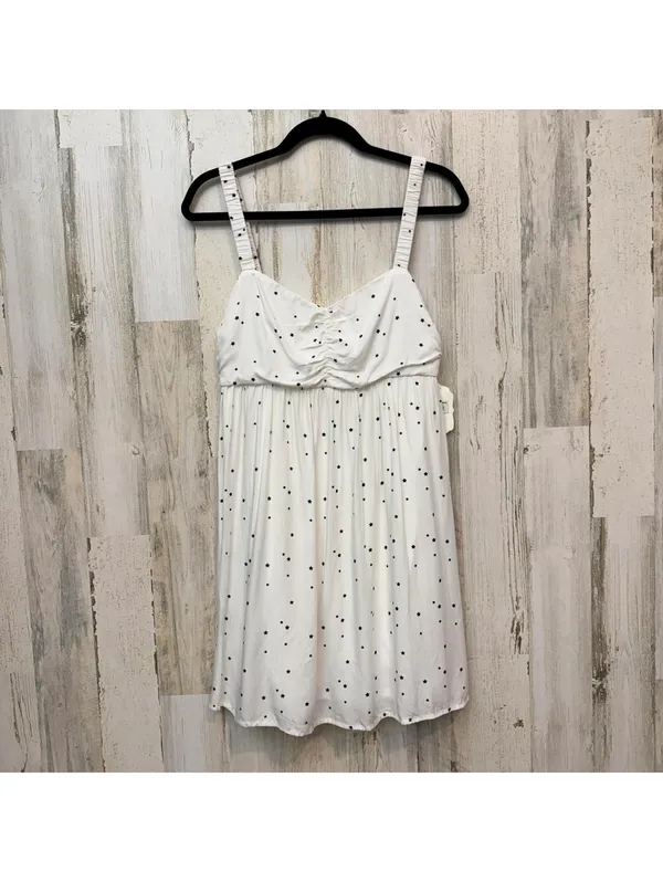 Altar’d State Women’s Large White Star Print Ruched Babydoll Dress - Image 2