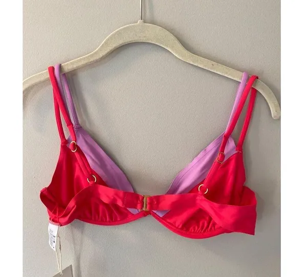L*Space Seamless Zendaya Bikini Top - Hot Cherry Jewel MSRP $119 large - Image 4