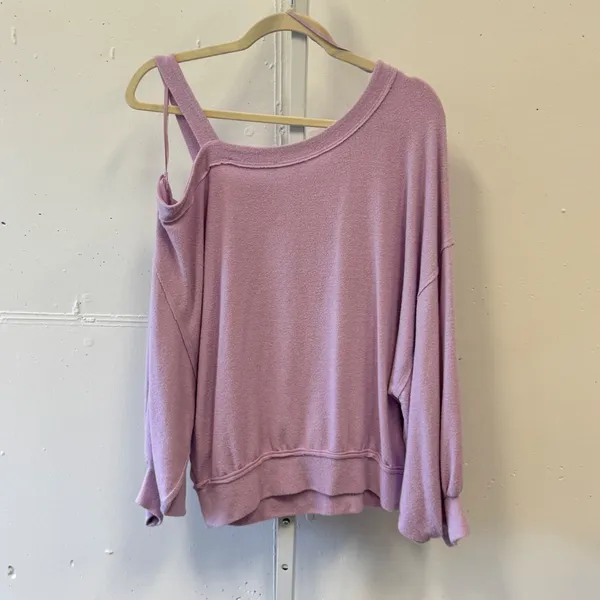 We The Free Flaunt It‎ Pullover Magical Lilac Top Sweater Off the Shoulder Small - Image 3