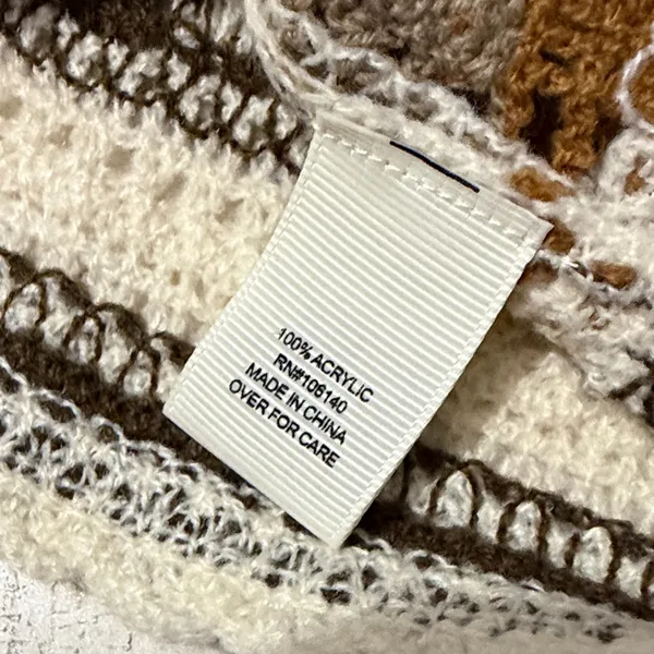 Ultra Pink Brown and Cream Striped Crochet Top - Image 8
