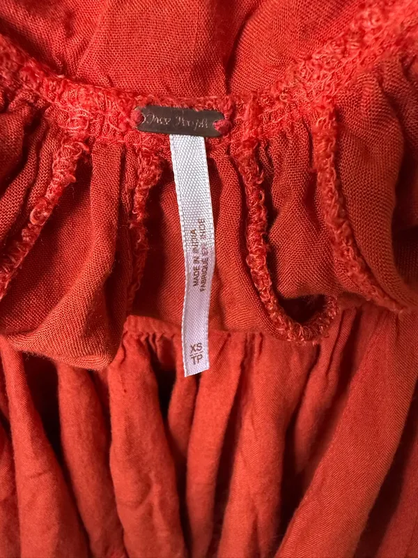 FREE PEOPLE Burnt Orange Mini Skirt Women’s Size Xsmall - Image 4