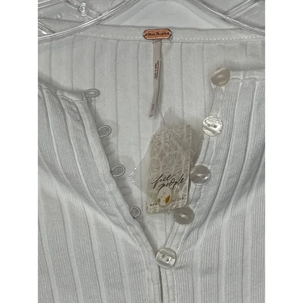 Free People Tilly Long Sleeve Top in Ivory X-Small New Womens - Image 6