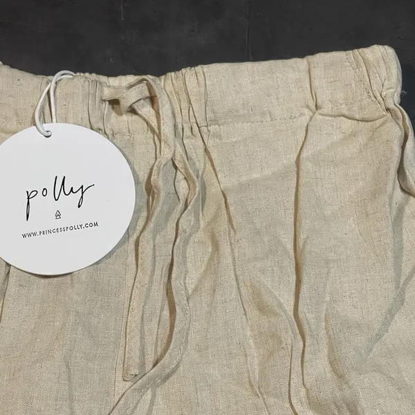 Princess Polly‎ Shorts Womens Size 4 High Waisted Mom Shorts Tan F-58 - Image 3