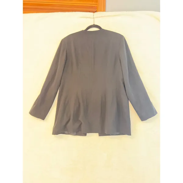 GAP Women Medium Brown Organic Cotton Boat Neck Long Sleeve Relaxed Cropped Top - Image 2