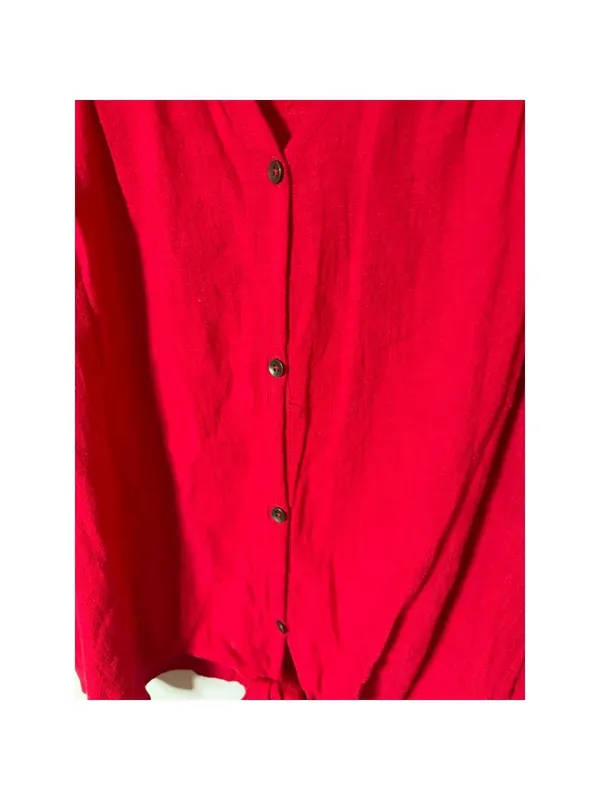 Knox Rose Red Lace Sleeve Blouse XXL - Image 4