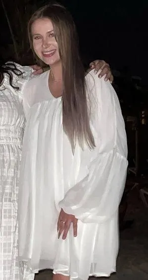 Lulu’s Flowy White Balloon Sleeve Mini Dress NWOT - Image 2