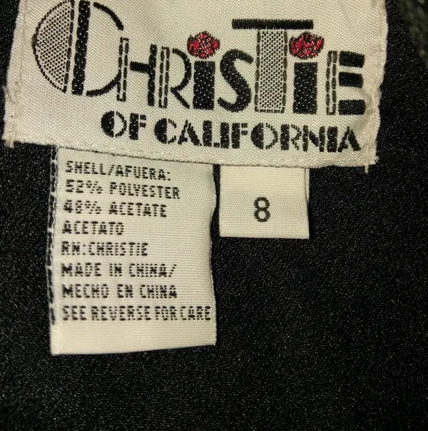 Christie of CA 8 Vintage Black Double Layer Blazer -Funeral - Image 2