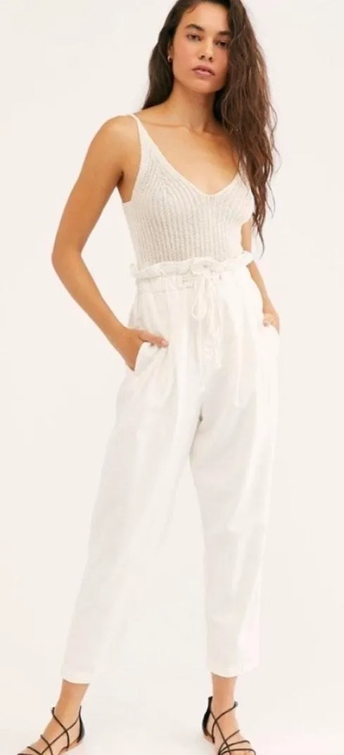 Free People Margate Pleated Trousers High Rise Waisted Pants - Image 3