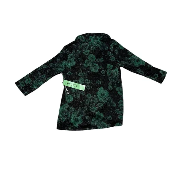 NWT PM Enfocus Petite Women’s Sparkly Floral Blouse Shirt Top Accessory Formal - Image 2