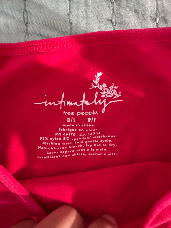 Free People Red Cropped Tank Top - Image 2