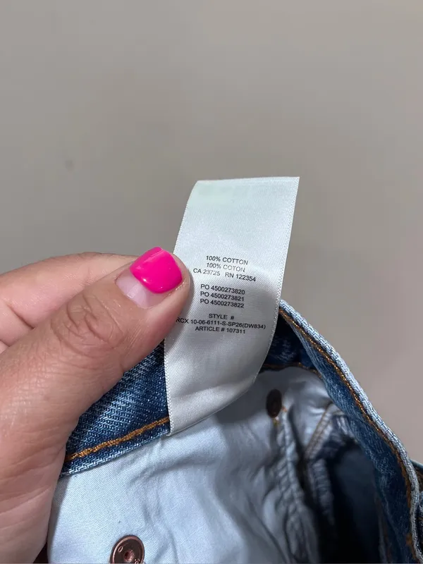 NWT Denim Forum The Farrah Hi-Rise Wide Jean size 32 short - Image 12