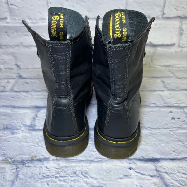 Dr. Martens 11821 leather Black Lace Up Combat Shoes usa 6 EU 37 - Image 6