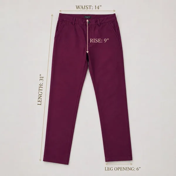 Kut from the Kloth Slim Pant Womens Sz 6‎ Burgundy Office Casual Coastal Trouser - Image 3