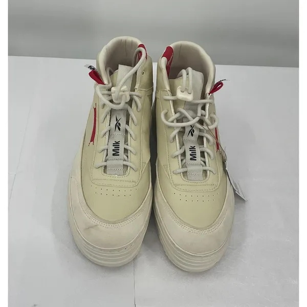 Reebok‎ Club C Geo Mid Vegan Sneakers Casual High Top Shoes Beige Size 10 - Image 2