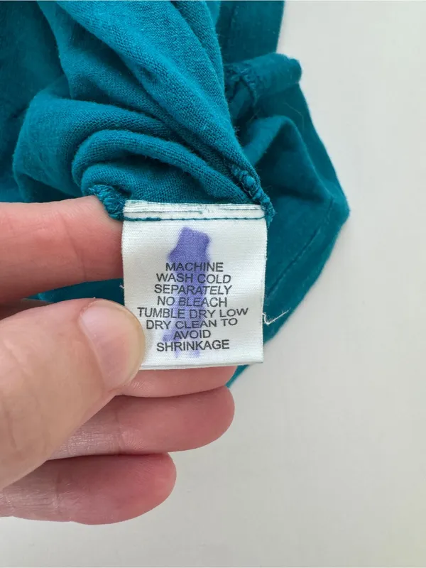 Eileen Fisher Teal Organic Cotton Short Sleeve Tee Size S NWOT - Image 6