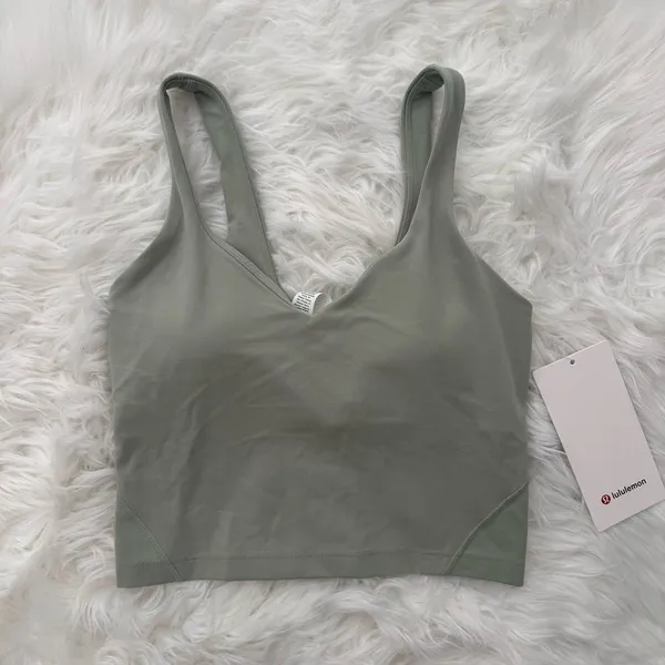 Lululemon Align Tank Top Fog Green Size 4 - Image 3