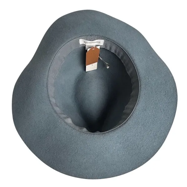 Anthropologie Women's Blue Wool‎ Fedora Hat One Size Travel Friendly - Image 8