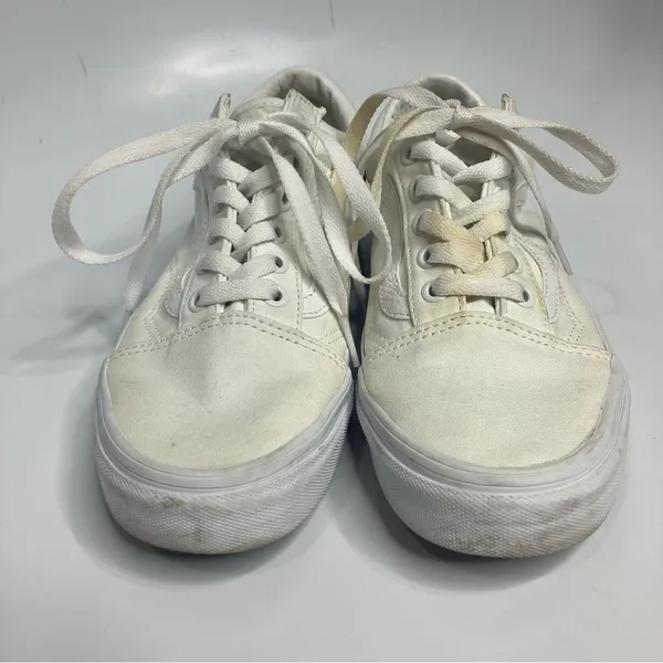 Vans‎ all white old skool sneakers size 7.5 - Image 3