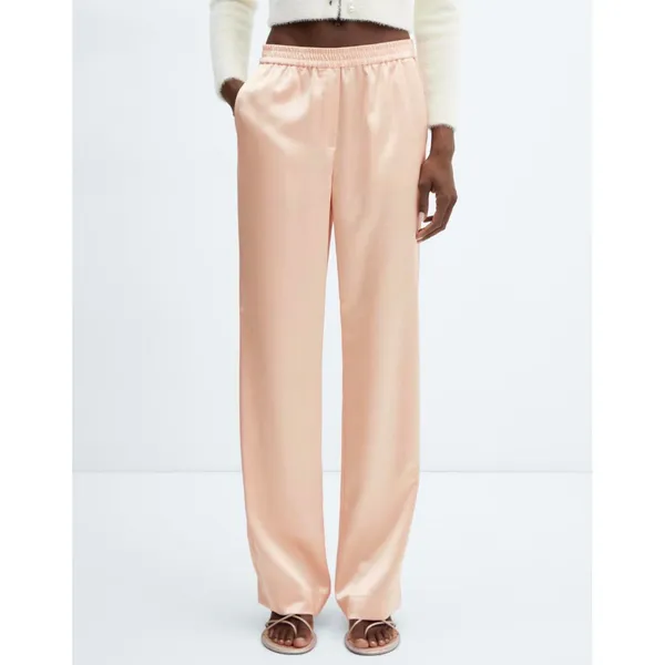 Mango‎ satin elastic pants size XL - Image 4