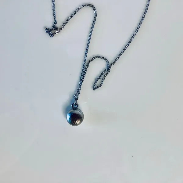 Crystal Solitaire Pendant Necklace Silver - Image 4