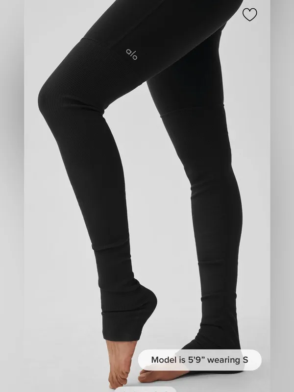 ALO Yoga Black High-Rise Performance Leggings. Goddess Legging. - Image 3