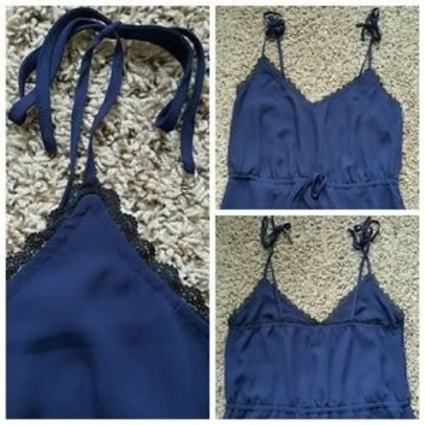 ✨ Women's Blue Lace-trimmed Maxi Slip Dress✨ - Image 2