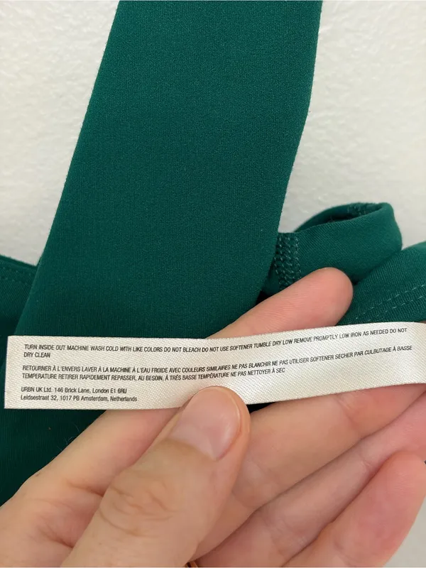 FP Movement Never Better V-Neck Sports Bra in Dark Green - Size S - Image 5