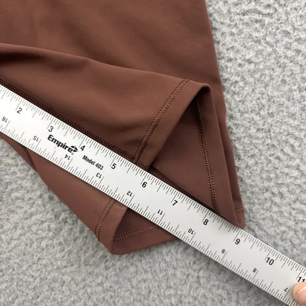 Vuori Rib Studio Shorts 6" Brown Athletic Athleisure Yoga Biker Women's XS - Image 7